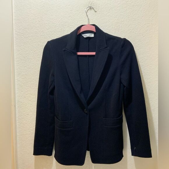 Amina Rubinacci Blazer one button 100% cotton Women's Sz 42 Made Italy US Sz 6 - Picture 1 of 6